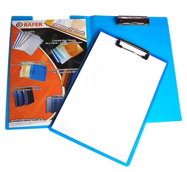 Portablock-PP-con-y-sin-tapa-bl1 Portablock A4 s/tapa PP celeste (x10u) - Image 1