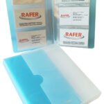 Porta-tarjetas 20 paginas azul/trasl