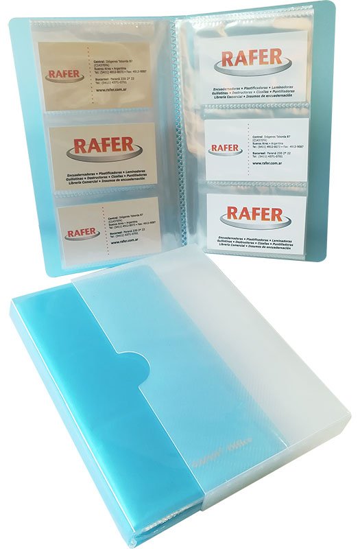 Portatarjetas-1 Porta-tarjetas 20 paginas azul/trasl - Image 1